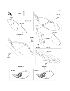  Side covers / chain cover(klx250-e3)