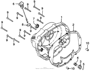 CJ360 Крышка картера правая