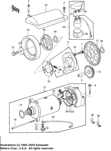  Starter motor / starter clutch