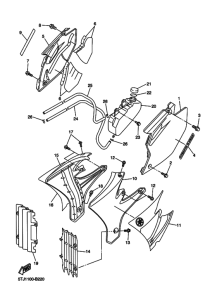 WR250F Боковая крышка