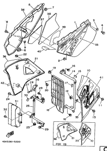 DT125E Side cover  /  oil tank