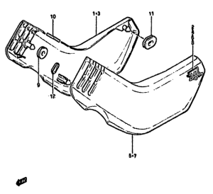 GS550 Обтекатель задний
