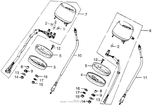 XL250 Спидометр + тахометр