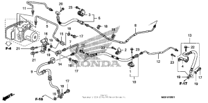 FSC600 (ABS) Rear brake pipe (fsc600a)