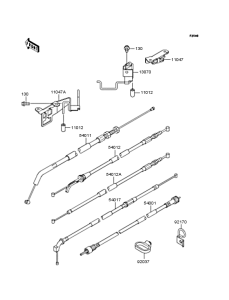 ZX400 Тросы управления