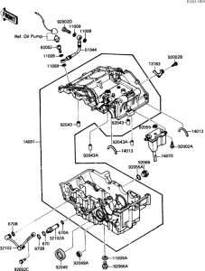 EX250 Картер двигателя