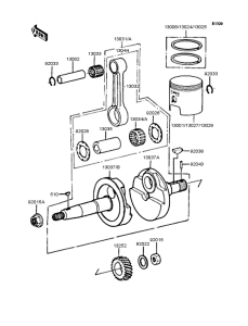 KMX80 Crankshaft / piston