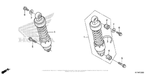CMX250X Задние амортизаторы