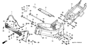 CBR1100XX Frame body / oil cooler
