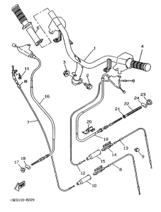CW50 Steering handle. cable
