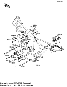 KL250 Рама ,крепежные детали