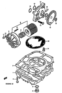 GS550 Oil pump-oil filter