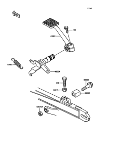 ZX400 Педаль тормоза