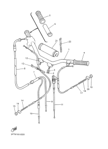PW50 Steering handle. cable