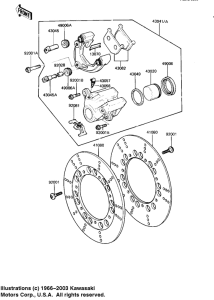 KZ1100 Передний суппорт
