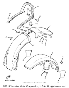 XJ650J Крыло переднее и задние