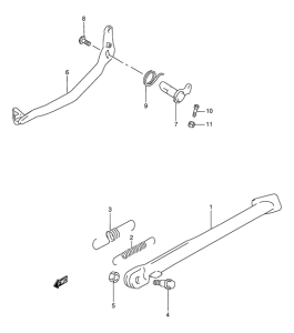 DR800 Подножки
