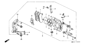 CMX450 Передний суппорт