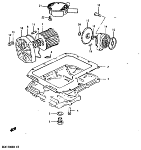 GSX1100 Oil pump - oil filter