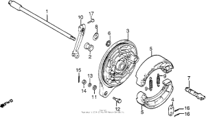 VT1100C Задний тормоз