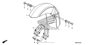 VT750CA Переднее крыло