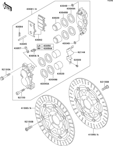 ZX600 Передний тормоз