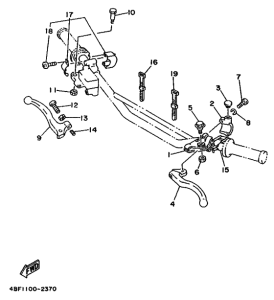 WR200R Interruptor  manillar&palanc