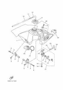 YZ85LW Топливный бак