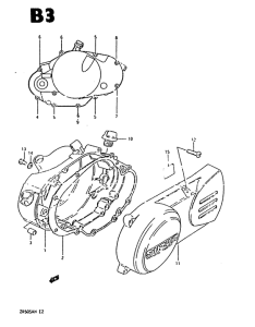 ZR50 Crankcase cover ass`y  (v