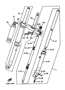 BW350 BW350U Вилка передней оси