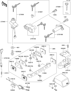 ZX1100 Замок зажигания