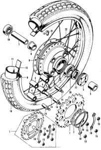 CL350 Переднее колесо