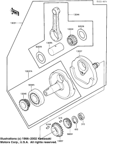 KL250 Вал коленчатый