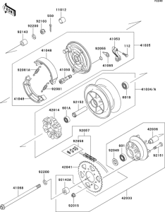 BN125 Задняя ступица колеса