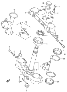 DR-Z400 Кронштейн передней вилки