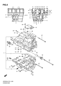 GSF650 (ABS) Картер двигателя