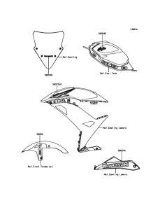 EX650 Наклейки (черные)