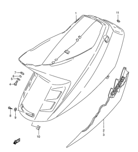 AE50 Обтекатель задний