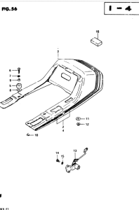 GSX250 Обтекатель сидения