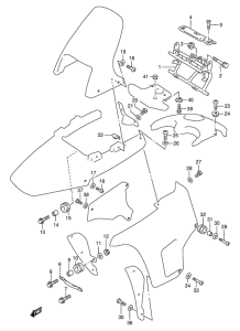 DR800 Cowling fitting set