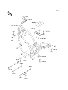 KLE500 Рама ,крепежные детали