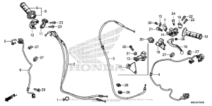  Handle Lever + Switch + Cable
