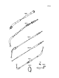 EX250 Тросы управления