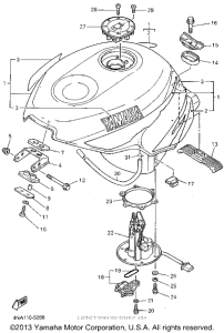 YZF600RGC Топливный бак