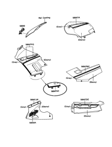 EX250 Decals(ebony)(ex250-f2)