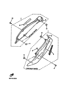 FZR1000 FZR1000E Боковая крышка