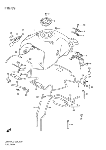 DL650 (ABS) Tank fuel