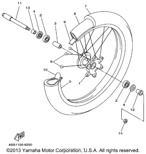 YZ125J1 Переднее колесо