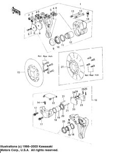 KZ650 Передний суппорт