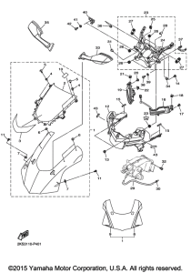 YZF-R1M Обтекатель 1